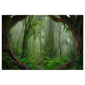 Impression sur toile Tropical Forest Polyester PVC / Épicéa - Vert / Marron