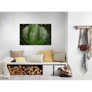 Impression sur toile Tropical Forest Polyester PVC / Épicéa - Vert / Marron