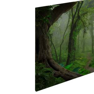 Impression sur toile Tropical Forest Polyester PVC / Épicéa - Vert / Marron