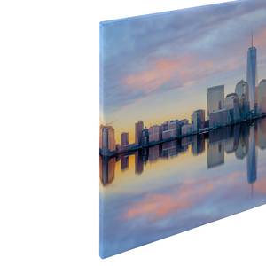 Leinwandbild Skyline NY Polyester PVC / Fichtenholz - Blau