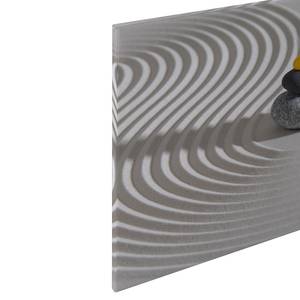 Leinwandbild Hot Stone Spa Polyester PVC / Fichtenholz - Grau / Gelb
