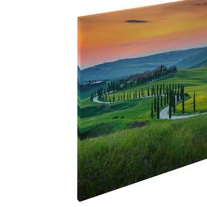 Impression sur toile Tuscany Polyester PVC / Épicéa - Vert / Orange