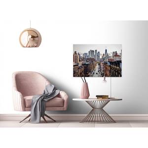 Wandbild New York Views Polyester PVC / Fichtenholz - Braun / Grau