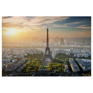 Canvas Paris Eiffel Tower Poliestere PVC / Legno di abete rosso - Grigio / Verde