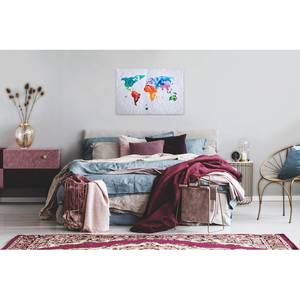 Afbeelding Map Colourful World polyester PVC/sparrenhout - meerdere kleuren/blauw