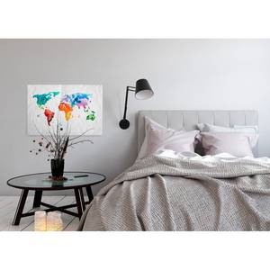 Afbeelding Map Colourful World polyester PVC/sparrenhout - meerdere kleuren/blauw