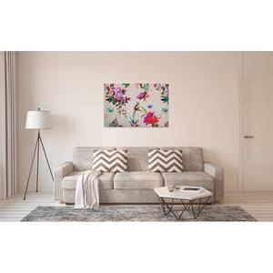 Impression sur toile Mosaic Garden Polyester PVC / Épicéa - Rose