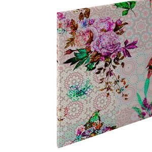 Leinwandbild Mosaic Garden Polyester PVC / Fichtenholz - Rosa