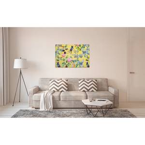 Canvas con fiori Exotic Mosaic Poliestere PVC / Legno di abete rosso - Giallo