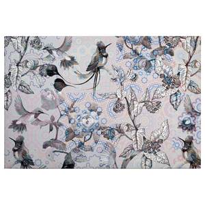 Leinwandbild Blumen Exotic Mosaic Polyester PVC / Fichtenholz - Grau