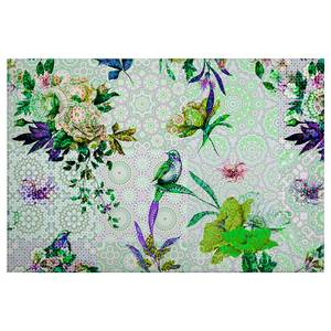 Leinwandbild Mosaic Garden Polyester PVC / Fichtenholz - Grün