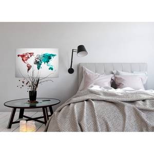 Impression sur toile World Graphic Polyester PVC / Épicéa - Bleu / Rouge