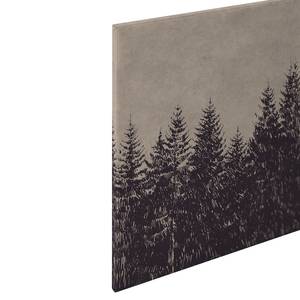Leinwandbild Black Forest Polyester PVC / Fichtenholz - Beige