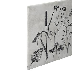 Wandbild Sketchpad Polyester PVC / Fichtenholz - Grau / Schwarz