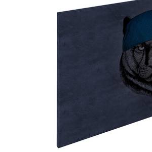 Leinwandbild Tiere Panther Polyester PVC / Fichtenholz - Grau / Lila