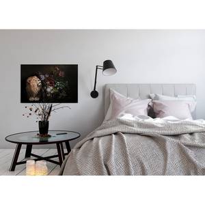 Impression sur toile Lion Wildlife Polyester PVC / Épicéa - Noir / Beige