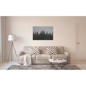 Canvas con foresta Black Forest Poliestere PVC / Legno di abete rosso - Grigio