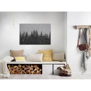 Impression sur toile Black Forest Polyester PVC / Épicéa - Gris