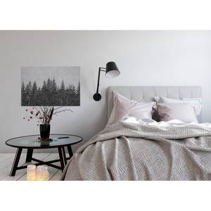 Leinwandbild Black Forest Polyester PVC / Fichtenholz - Grau