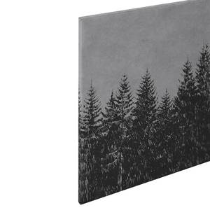 Impression sur toile Black Forest Polyester PVC / Épicéa - Gris