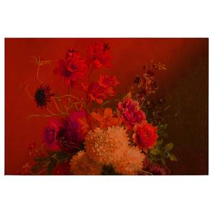 Impression sur toile Bouquet Polyester PVC / Épicéa - Rouge