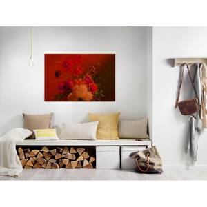 Impression sur toile Bouquet Polyester PVC / Épicéa - Rouge