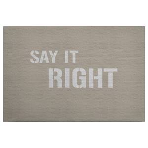 Canvas Message Poliestere PVC / Legno di abete rosso - Beige / Grigio