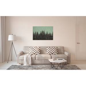 Canvas con foresta Black Forest Poliestere PVC / Legno di abete rosso - Verde