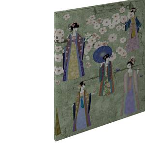 Canvas Kimono Poliestere PVC / Legno di abete rosso - Verde / Blu