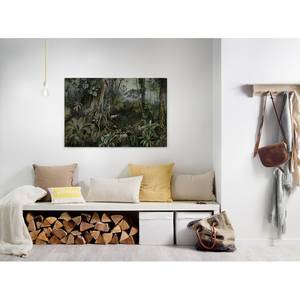 Leinwandbild Jungle Natur Polyester PVC / Fichtenholz - Grün