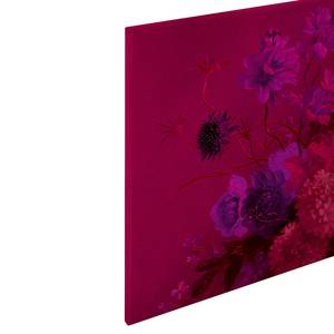 Leinwandbild Bouquet Polyester PVC / Fichtenholz - Rosa