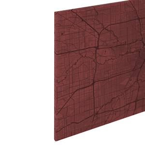 Leinwandbild Modern Metropolitan Polyester PVC / Fichtenholz - Rot