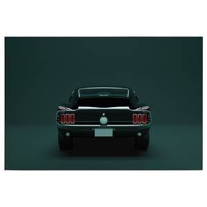 Afbeelding Mustang polyester PVC/sparrenhout - groen/zwart