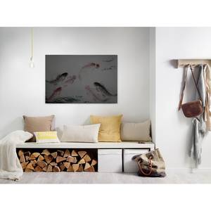 Impression sur toile Dancing Kois Polyester PVC / Épicéa - Marron gris