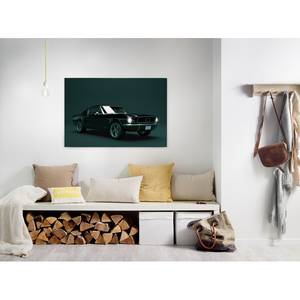 Wandbild Ford Mustang Polyester PVC / Fichtenholz - Grün / Schwarz