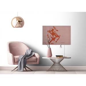 Impression sur toile Brick By Brick Polyester PVC / Épicéa - Orange / Rose