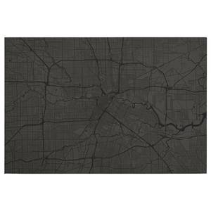 Impression sur toile Modern Metropolitan Polyester PVC / Épicéa - Noir