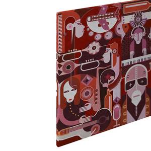 Canvas Wall Of Sound Poliestere PVC / Legno di abete rosso - Rosso / Rosa