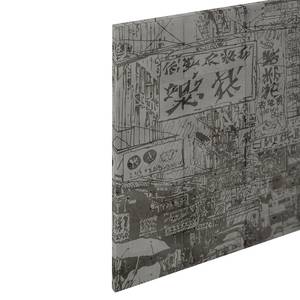 Impression sur toile Japanese Downtown Polyester PVC / Épicéa - Gris