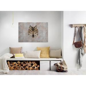 Impression sur toile Wolf Big Three Polyester PVC / Épicéa - Gris / Marron