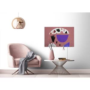 Impression sur toile Terrazzo violet Polyester PVC / Épicéa - Rouge / Violet