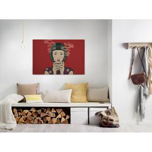 Impression sur toile Japanese Akari Polyester PVC / Épicéa - Rouge
