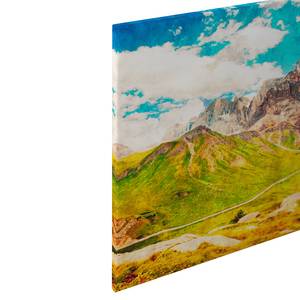Afbeelding Bergen Dolomiti polyester PVC/sparrenhout - Groen/blauw