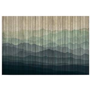 Leinwandbild Mountains Polyester PVC / Fichtenholz - Blau