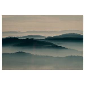 Wandbild Horizon Polyester PVC / Fichtenholz - Blau / Beige