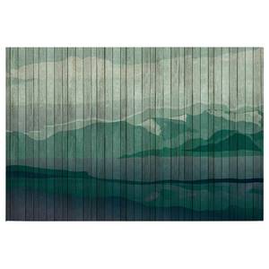 Leinwandbild Mountains Polyester PVC / Fichtenholz - Grün