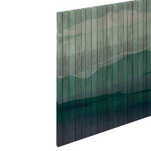Afbeelding Mountains polyester PVC/sparrenhout - Groen