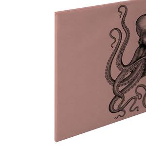 Impression sur toile Octopus Jules Polyester PVC / Épicéa - Rose vieilli / Gris