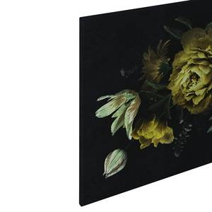 Leinwandbild Blumen Drama Queen Polyester PVC / Fichtenholz - Gelb