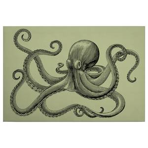 Impression sur toile Octopus Jules Polyester PVC / Épicéa - Vert / Noir